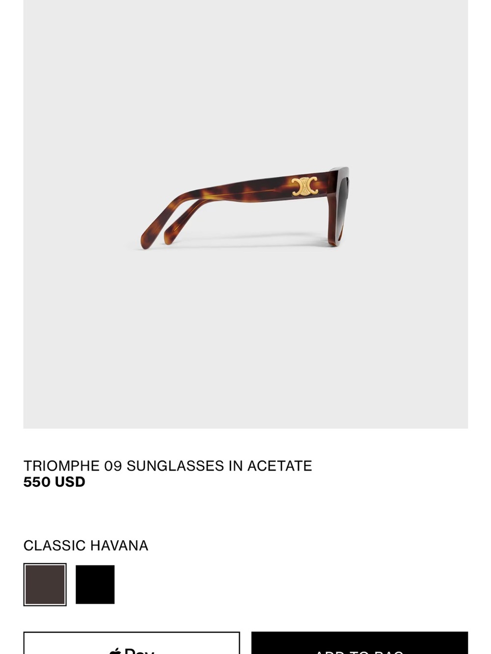 CELINE TRIOMPHE 09 SUNGLASSES IN ACETATE - Picture 4 of 12